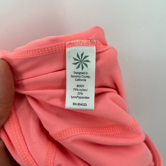 ATHLETA Coral Salutation Capri Cropped Workout Athletic Leggings Size Medium - Picture 8 of 8